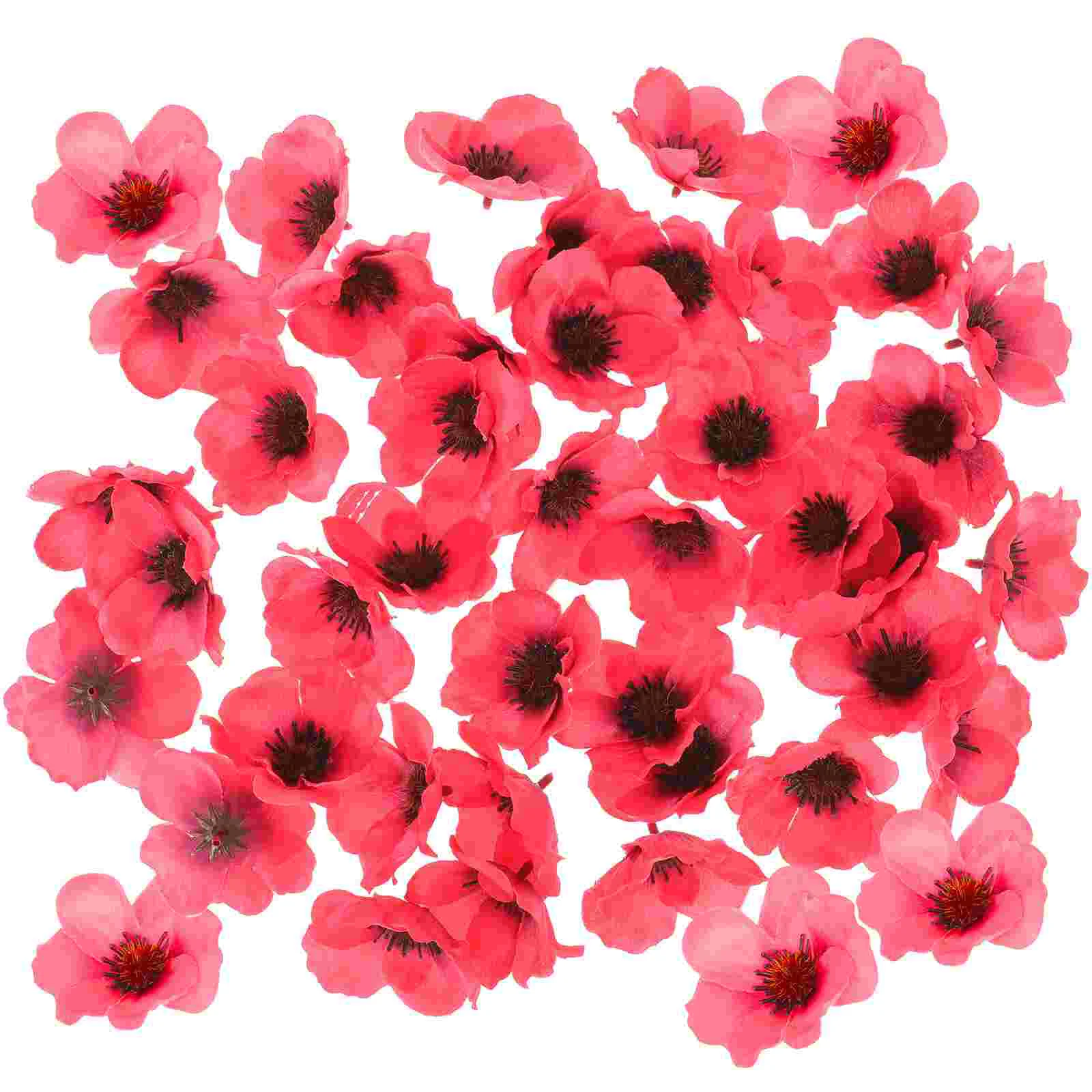 

50 Pcs Yu Artificial Flower Head Creative Prop Simulation Wedding Garland Lifelike Small Flowers Crafts Faux Ornament