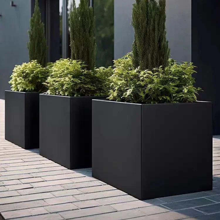 Заводские цветочные горшки уличные садовые кашпо декоративные металлические