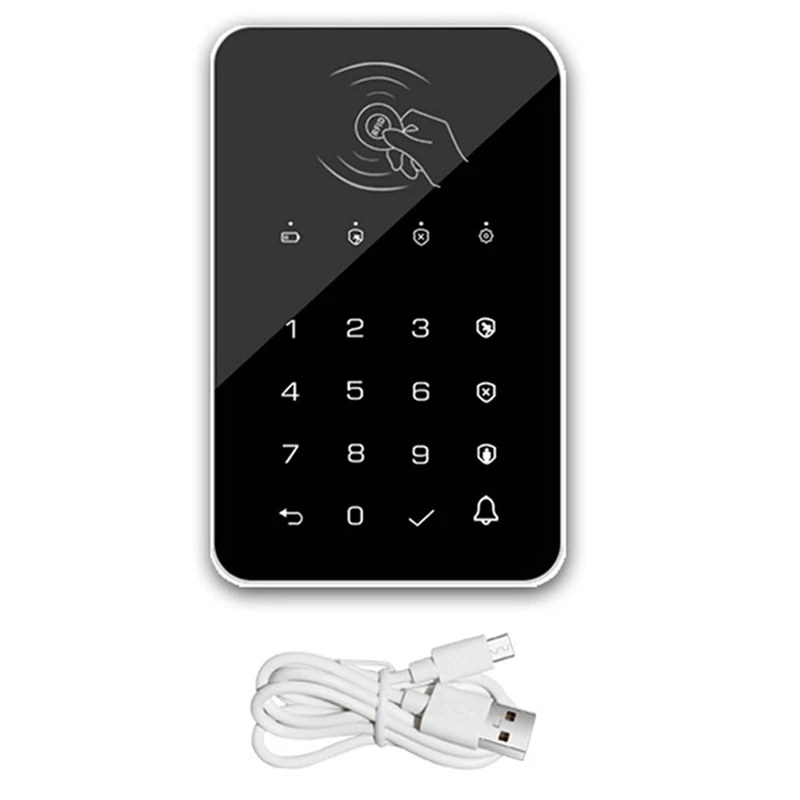 433Mhz Wireless Keyboard Touch Pad Doorbell Button For G50 / G30 PG103 W2B Wifi GSM Alarm RFID Card Rechargeable