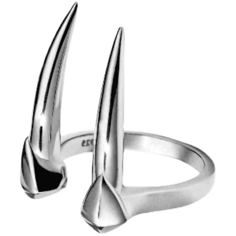 Креативное регулируемое открытое металлическое кольцо в стиле панк-рок с волком