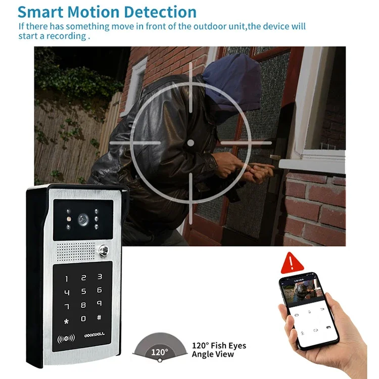 1080P IP с проводным звонком домофон водонепроницаемый Visiophone видеодомофон дверной