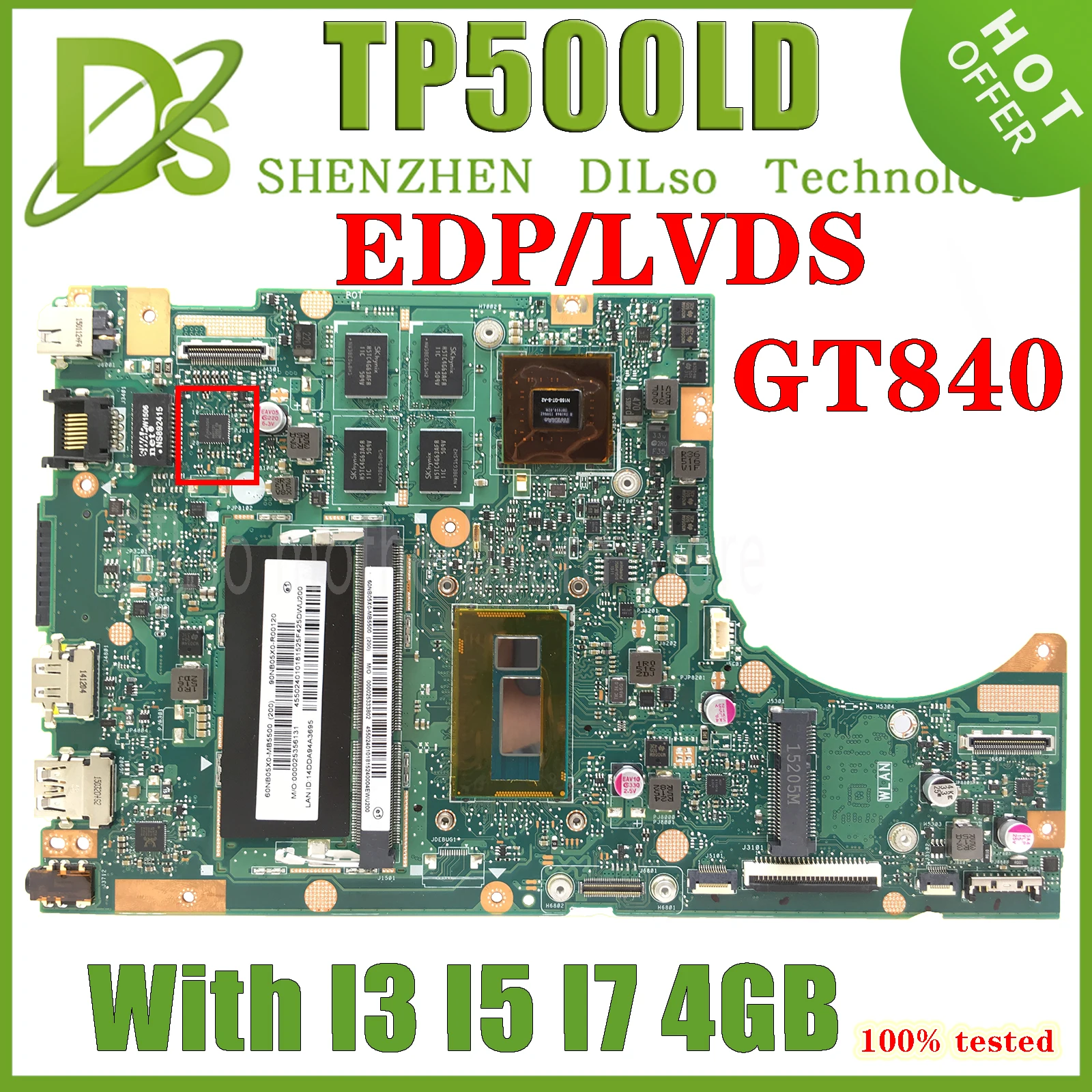 TP500LN   ASUS Transformer Book Flip TP500L TP500LB     CPU I3 I5 I7-4500U 4  GT840M EDP  LVDS