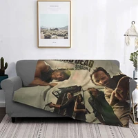 the walking dead violence knitted blankets horror movie rick grimes daryl dixon throw blankets bedding couch soft warm bedspread