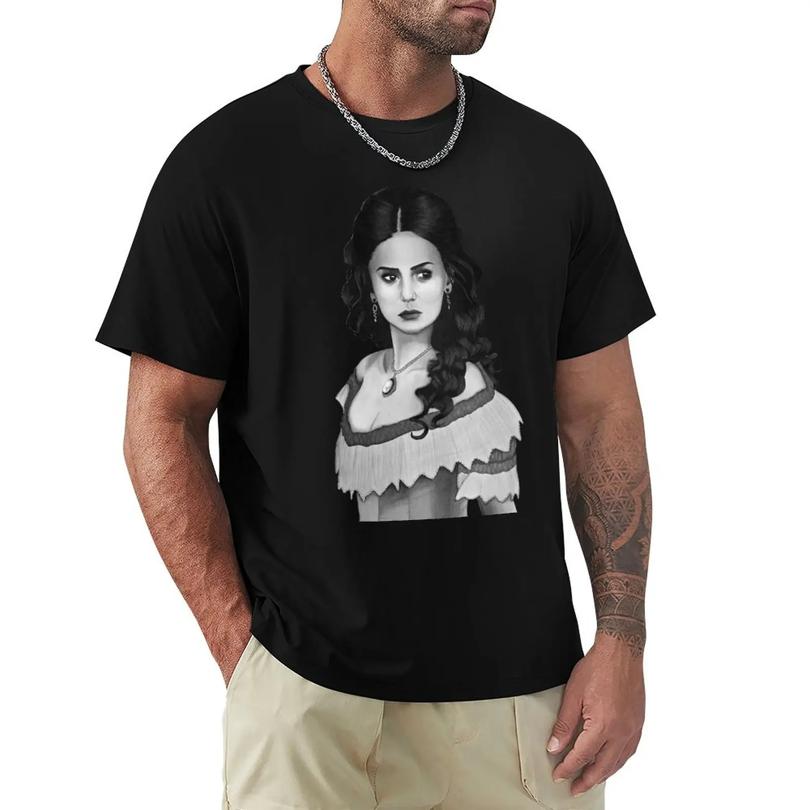 Футболка Katherine Pierce Drawing рубашки с рисунком быстросохнущие мужские футболки