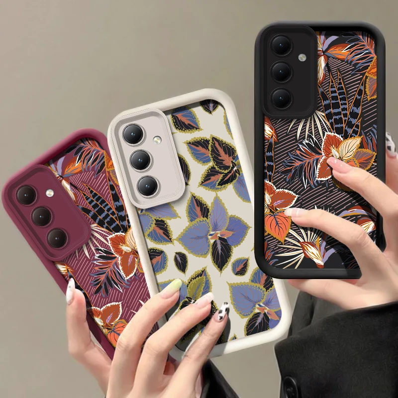 Flowers Silicone Case For Samsung Galaxy F04 F05 F12 F13 F15 F23 F41 F42 F54 Camera Lens Protection Shockproof Soft Phone Cover