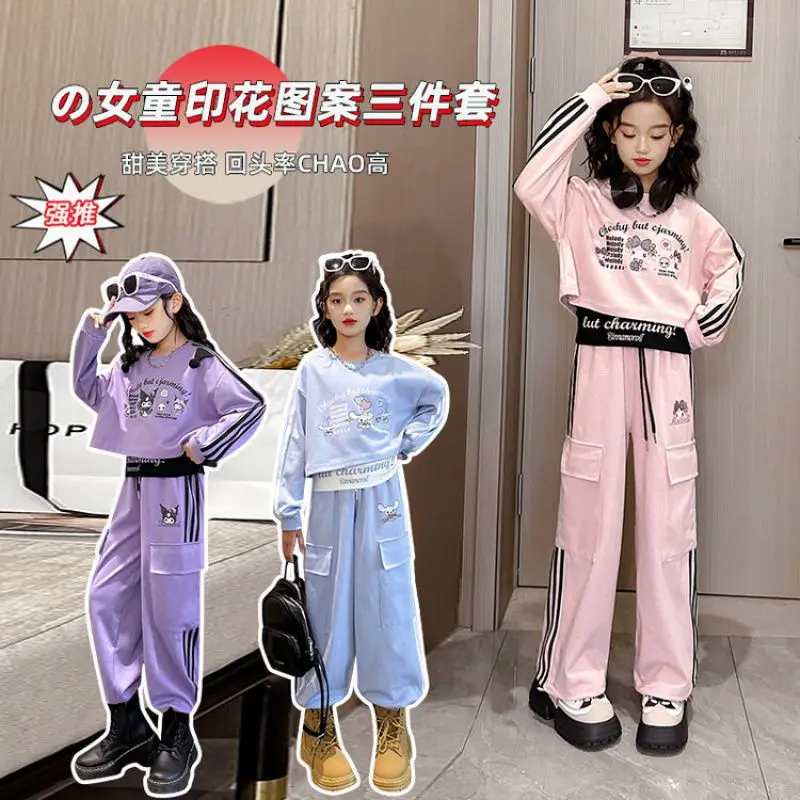 Аниме Cinnamoroll Kuromi MyMelody Kawaii комплект из трех предметов с героями мультфильмов