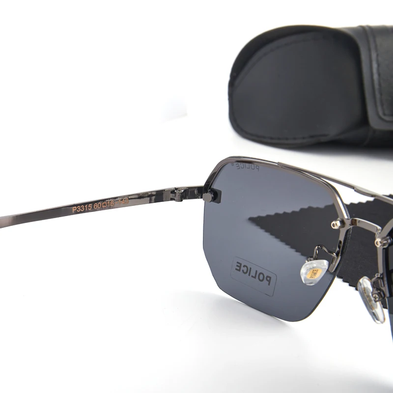 POLICE 3315 Fashion Trends Retro Sunglasses Men Fashion Classic Brand Glasses Polaroid Aviation Driving Pilot Clout Goggles images - 6