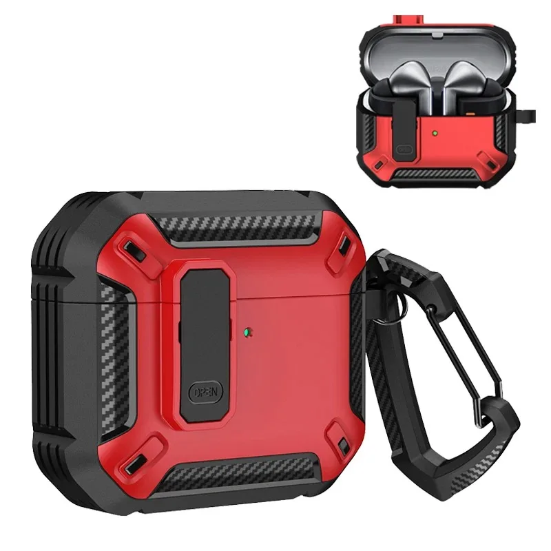 Two-color Automatic Switch Case For Airpods 4 3 2 1 Pro2 Cases Pro 2nd 4th Sleeve Headphone Funda With Buckle