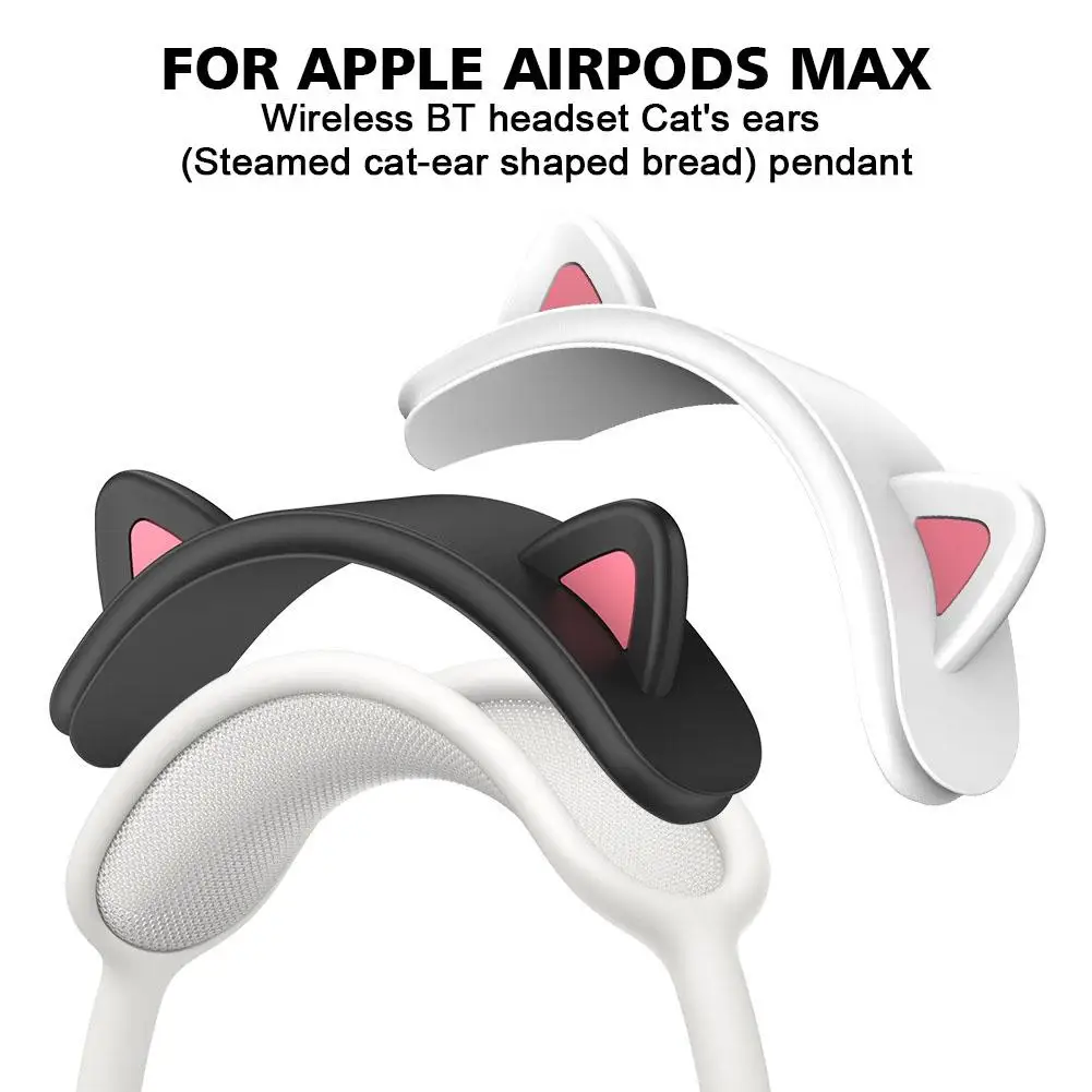 For Apple AirPod Max 2020 Cute Cat Ears Soft Silicone Protective Headband Case Headphones Replacement Cover For Girl