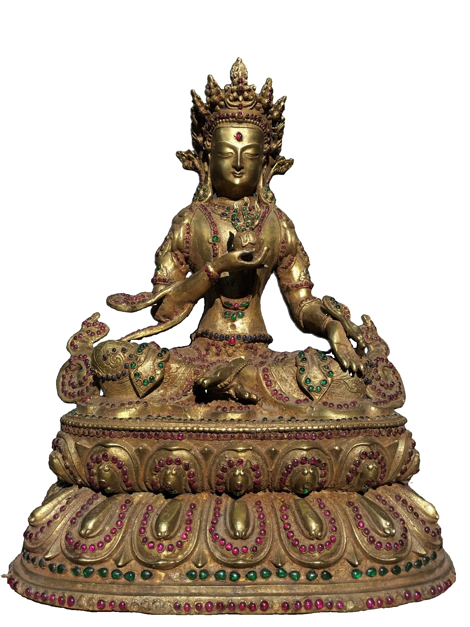 

LAOJUNLU An Old Collection Of Gilt And Gem-Set Buddha Statues In Old Bronze Chinese Traditional Style Antiques Fine Art Gifts