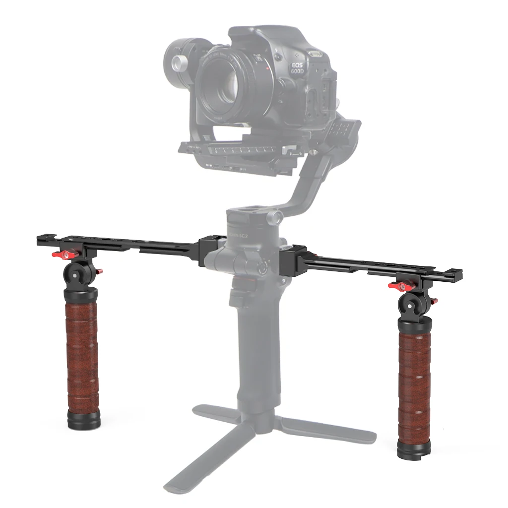 Фото Регулируемый складной ручной стабилизатор с деревянной ручкой для DJI Ronin RS2/RS3/RS4 Pro/мини-кронштейн на руль, крепление на карданный подвес №2