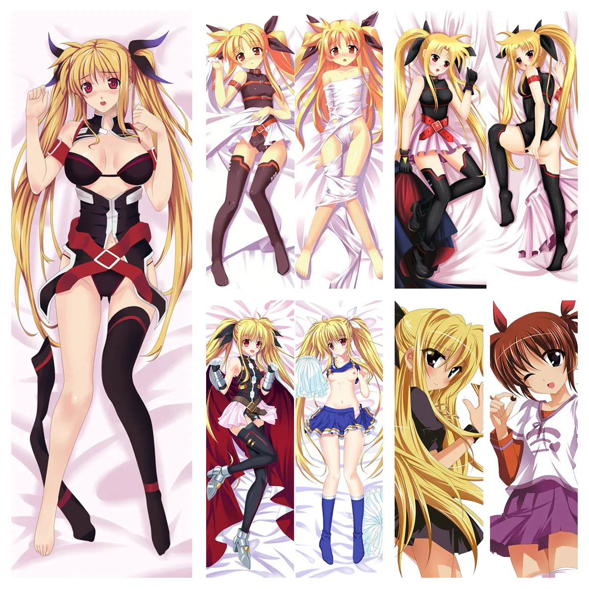 

DIY Customized Anime Dakimakura Magical Girl Lyrical Nanoha Takamachi Decorative Pillowcase Hugging Body Pillow Cover Case