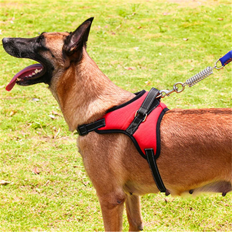 

Pet Reflective Nylon Dog Harness No Pull Adjustable Medium Large Naughty Dog Vest Safety Vehicular Lead Walking Running