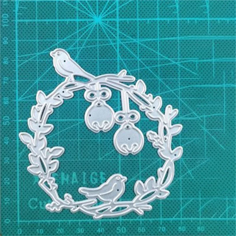 

2022 новый круглый цветок виноградный венок искусственные металлические Вырубные штампы для скрапбукинга бумажных поделок и изготовления карт тиснение Декор