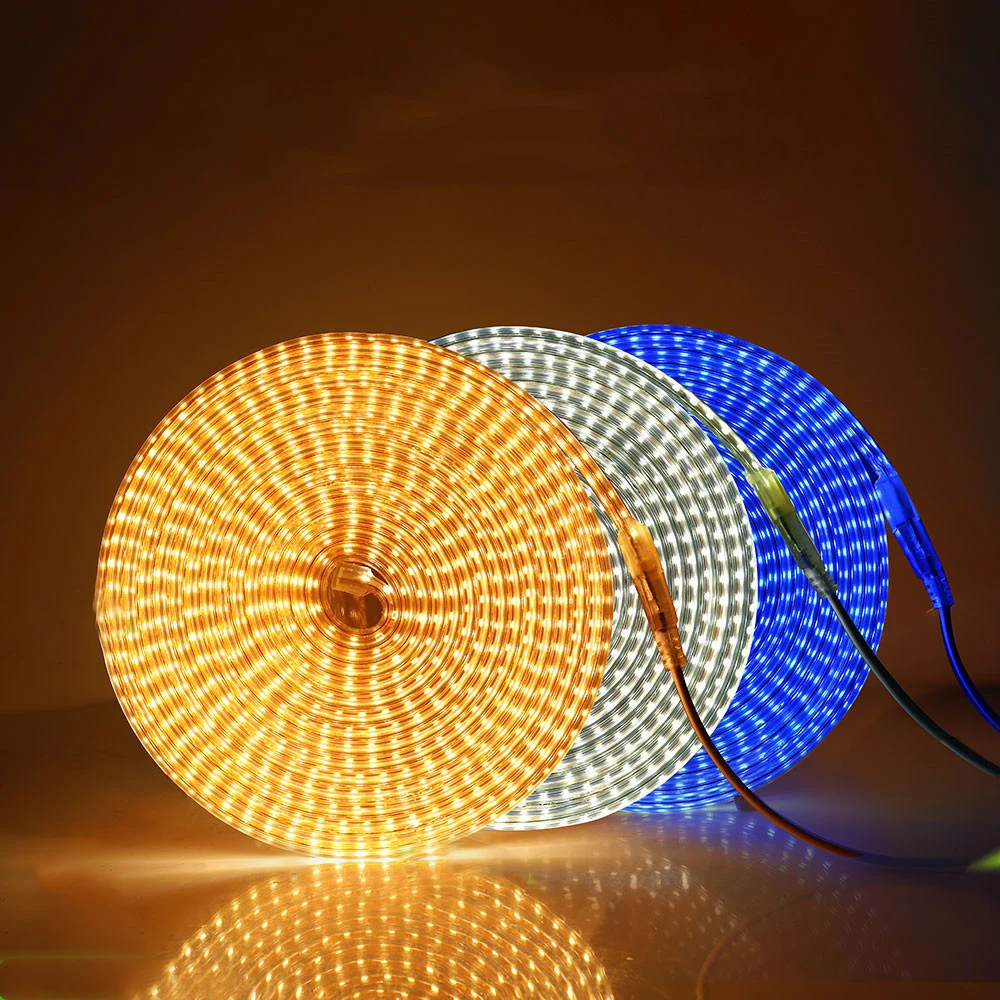 Водонепроницаемая лента для освещения 220 В гибкая Диодная 120 светодиодов/м 3014SMD 1-35