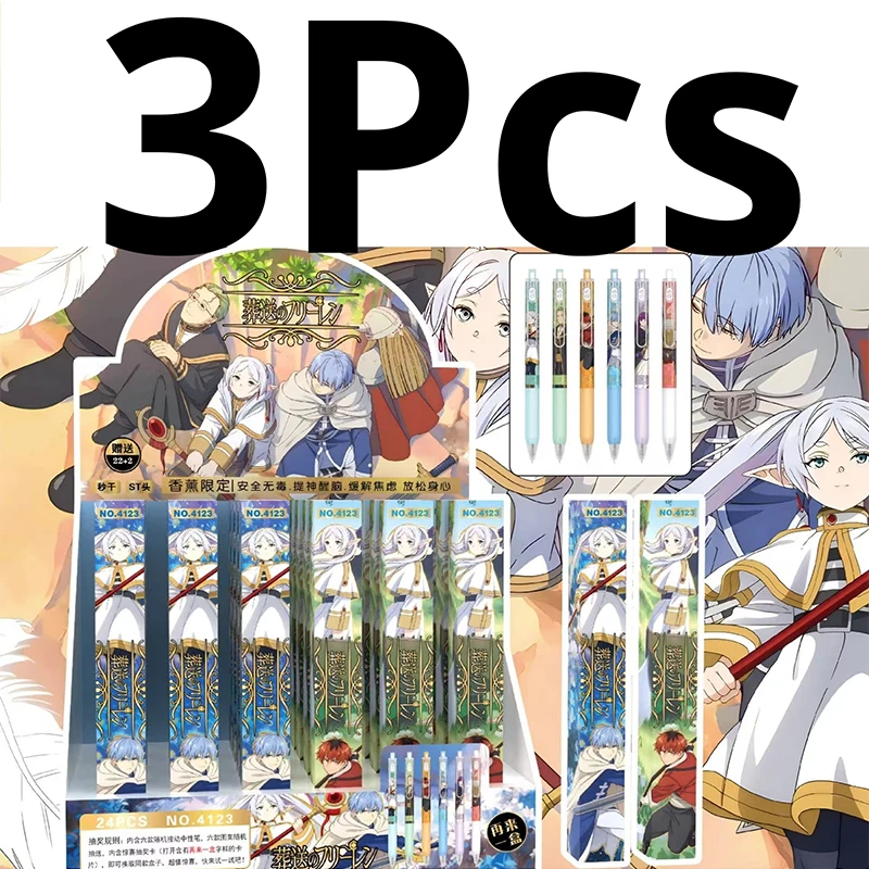 

3 штуки, гелевые ручки аниме, черные, 0,5 мм