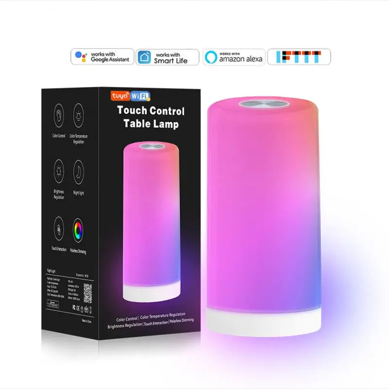 

Rgb Wifi Night Light Touch Control Colorful Multiple Light Tuya Smart Remote Control Lamp Led Lamp 6w Table Lamp Charging