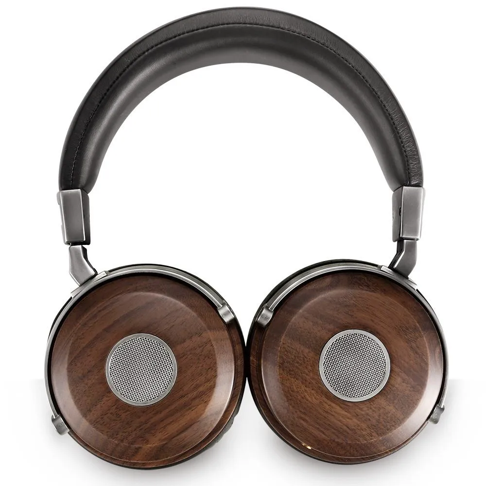 Наушники HIFI в стиле ретро под дерево черные