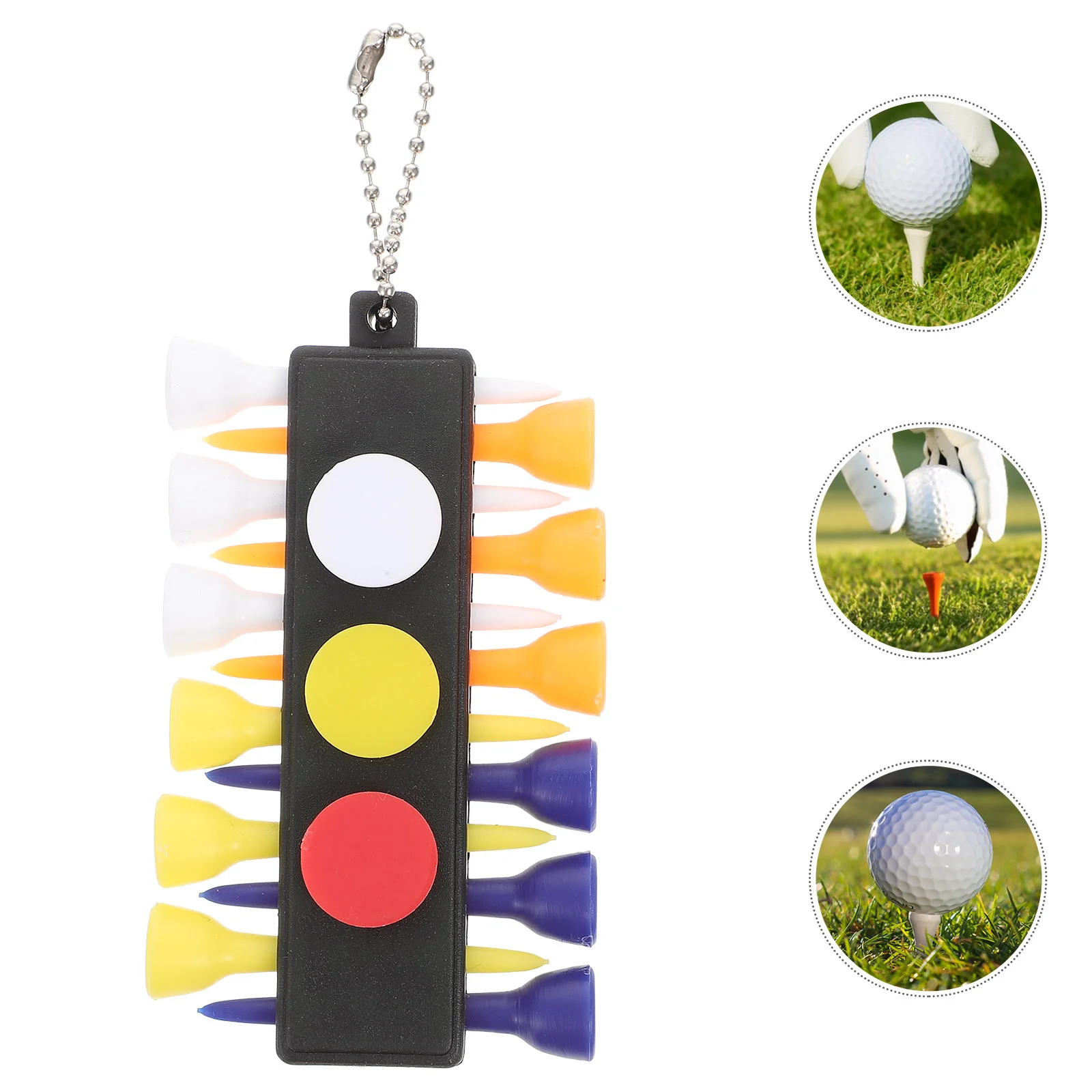 

Tee Holder with Marker Multifunctioanal Keeper with Set Divot Toll with Keychain Great Gift to