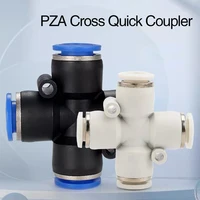 10pcs pneumatic fittings pza4681012 water pipes pipe connectors 4 12mm pu hose quick coupler 4 pass nylon tube straight air