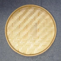 practical tea tray wear resistant compact handmade weaving tea tray bamboo sieve tea sieve