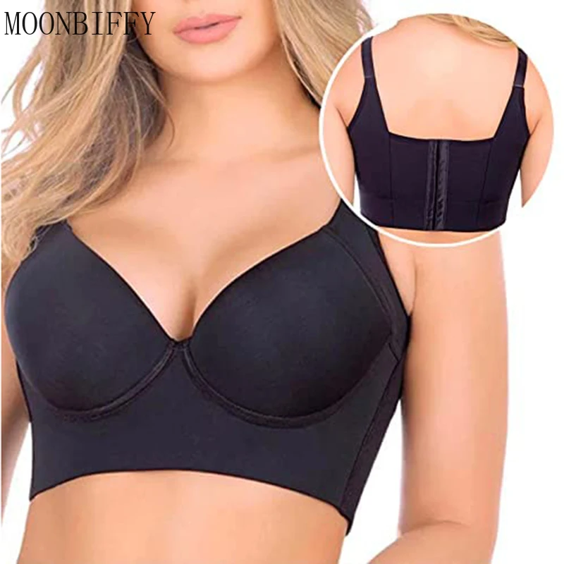 

Women Deep Cup Bra Hide Back Fat Bras Underwear Shapewear Incorporated Full Back Coverage Lingerie Push Up Sports Bra Ropa Mujer