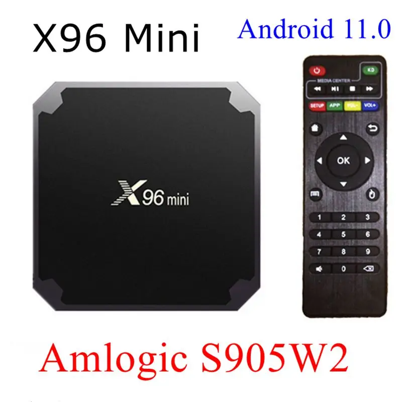 

X96 Mini Android 11.0 TV Box Amlogic S905W2 Quad Core 1G/8G 2G/16G 2.4G 5G Dual WIFI H.265 UHD AV1 4K Youtube Smart Media Player