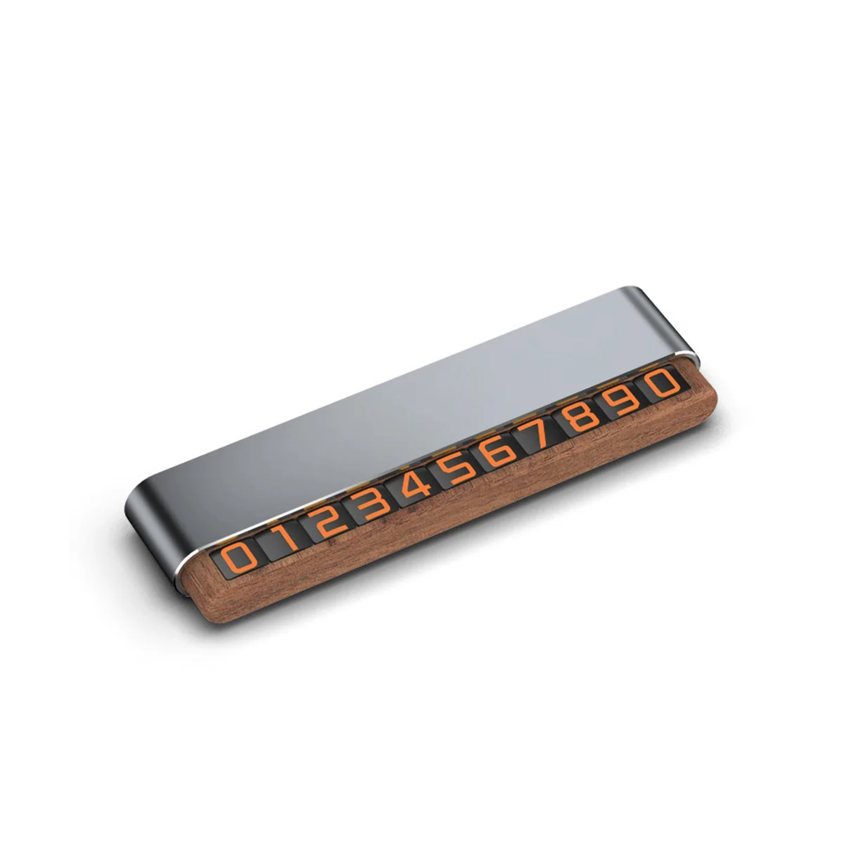 

Car Temporary Moving Sign Creative Double Number Phone Number Plate Can Be Hidden Luminous Grey