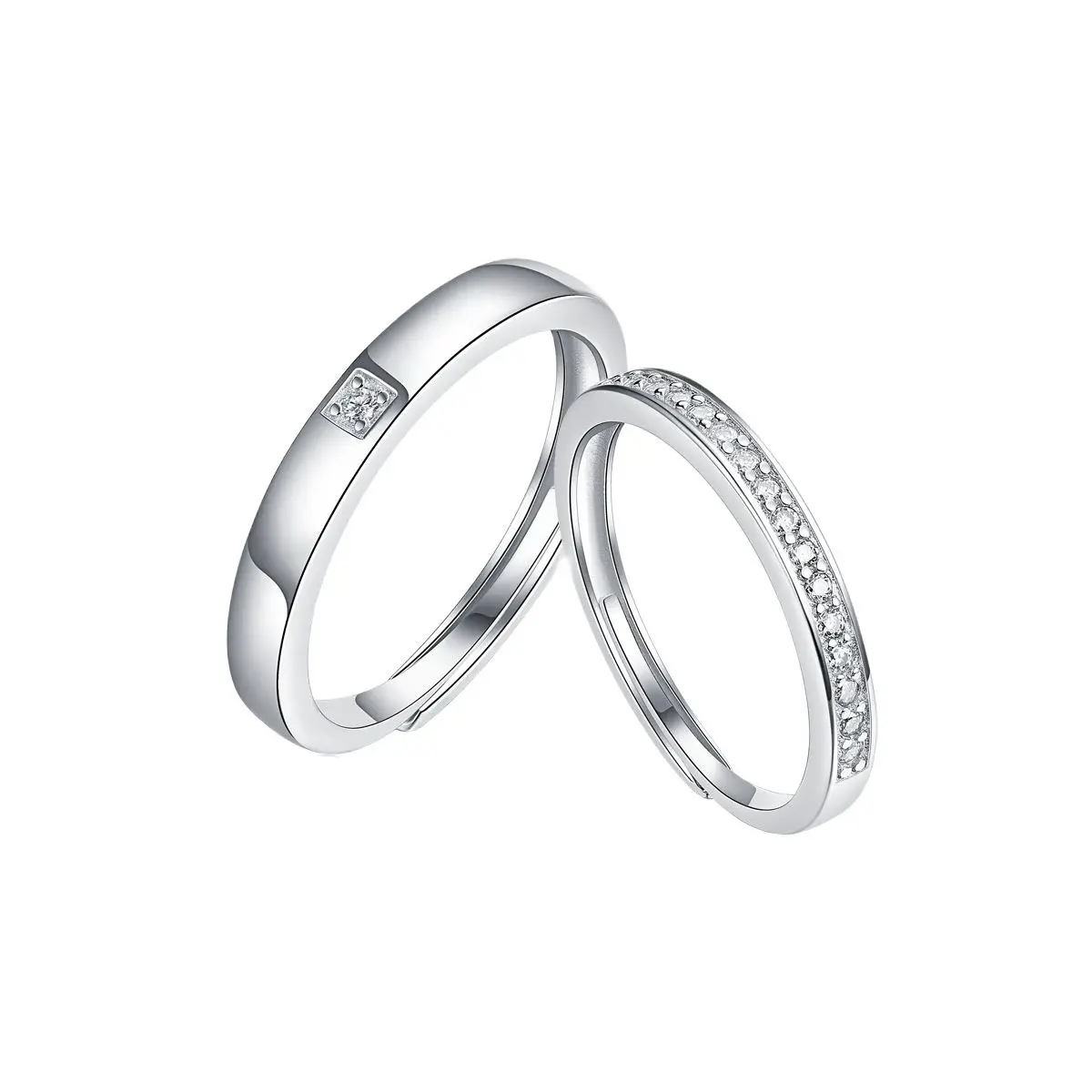 

Парное кольцо из серебра 925 пробы для женщин и мужчин, Роскошное винтажное ювелирное изделие с муассанитом, регулируемое, бесплатная доставка, подарок на помолвку и свадьбу