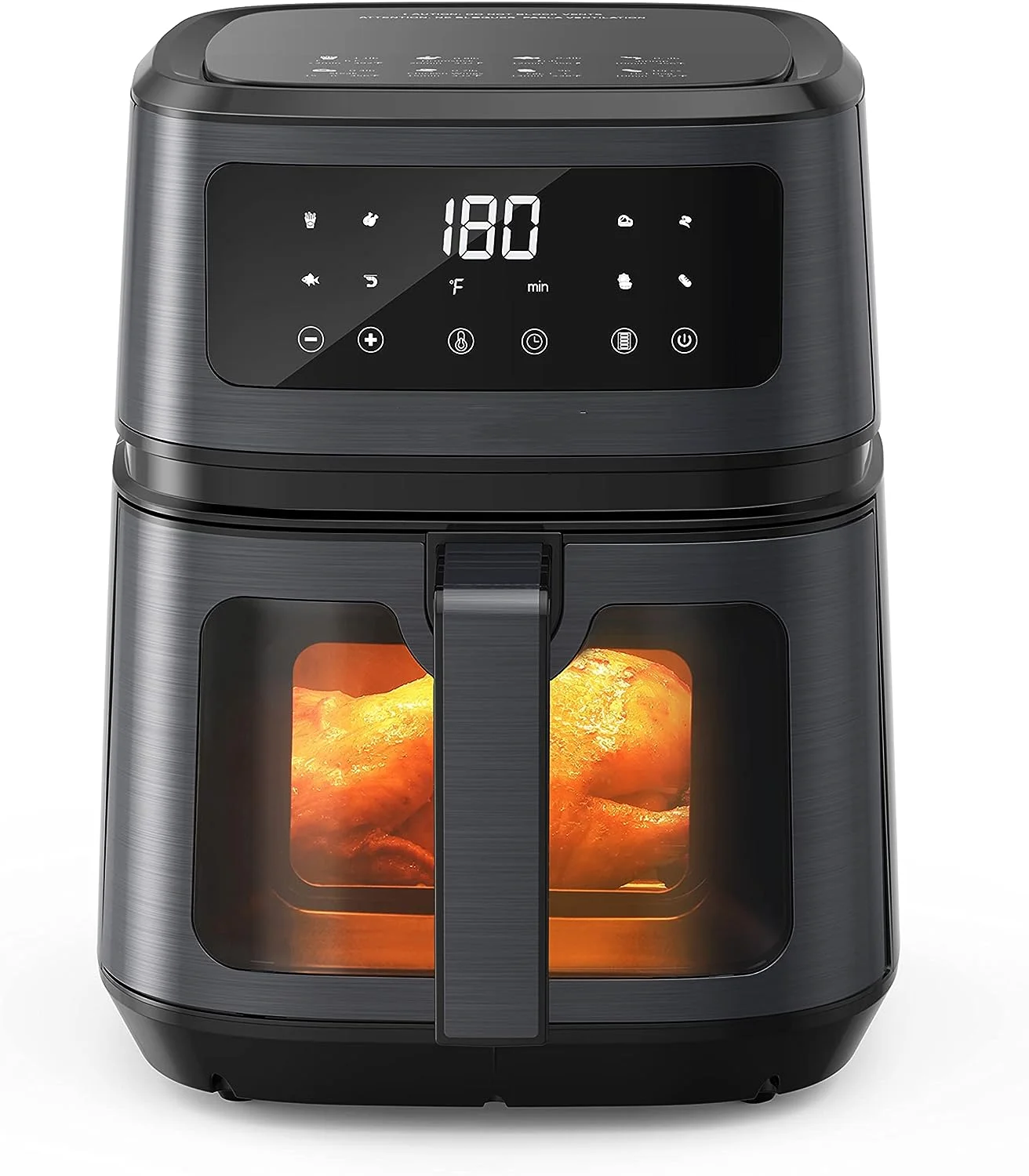 

Fryer, 8 in 1 5.3 Quart Compact Air Fryers with Visible Cooking Window, LCD Touch Screen Air Fryer Oven for Quick, Easy Meals,
