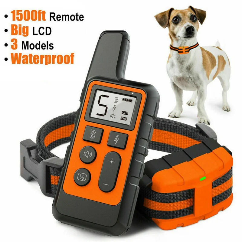 

Electric 2022 Waterproof Control Collar Vibration Training Shock Remote Dog Pet Dog With 500m Training Collar Rechargeable Sound