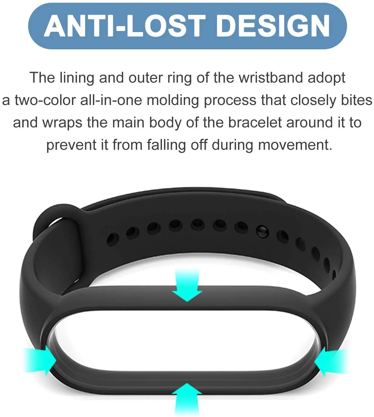 Фото Ремешок силиконовый для Xiaomi Mi Band 7, спортивный браслет для xiaomi mi band 4 5 6 Mi Band 6 5 4 3 №5