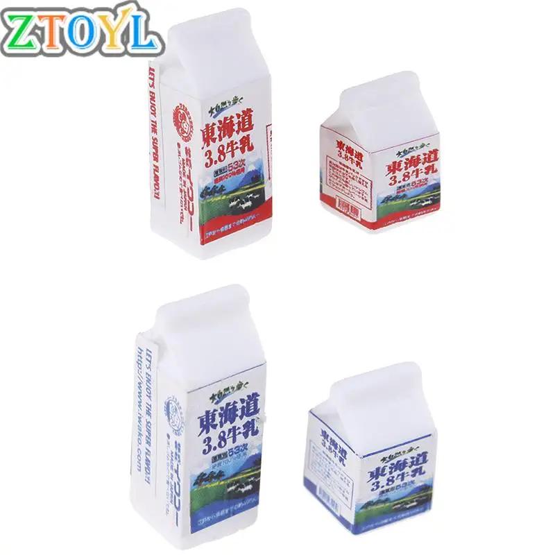 

2 шт. 1/12 кукольный домик Игрушки Миниатюрный молочный ящик для декорирования миниатюрных Кухня аксессуар кукла украшение дома