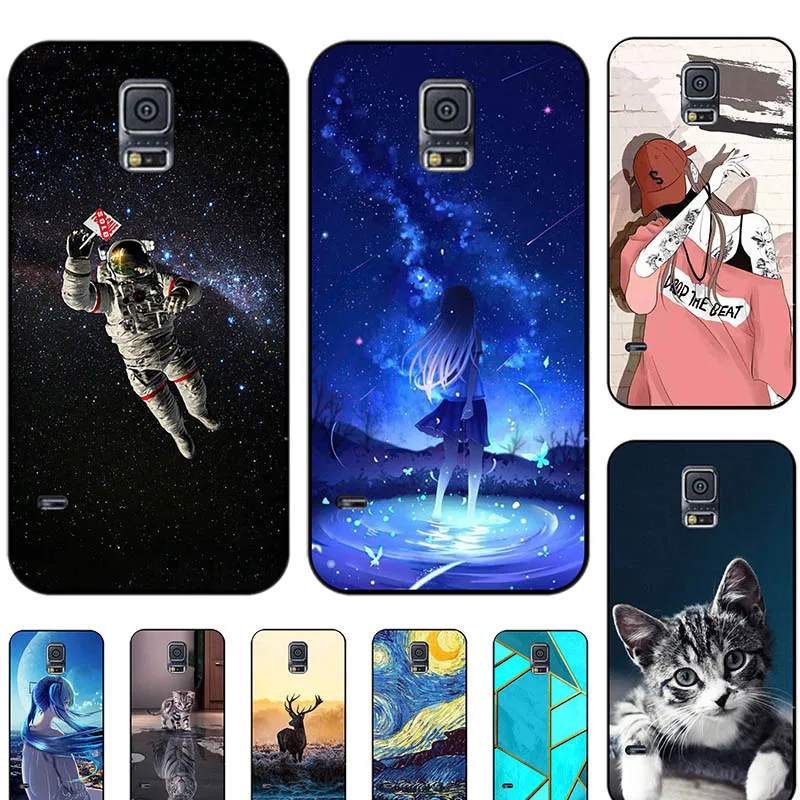 Новый Модный чехол для телефона Samsung Galaxy S5 G900 i9600 S5Neo S5 Mini G800 S5mini, милый мягкий силиконовый чехол с аниме-рисунком