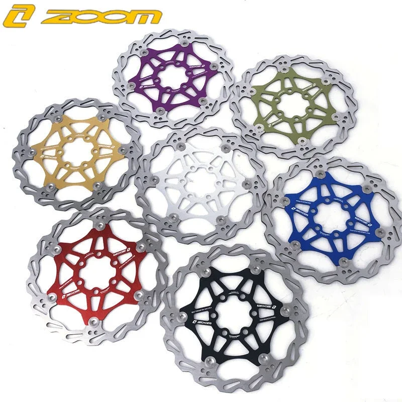 

ZOOM Mountain Bike Disc Brake Rotor Ultralight 160mm/180mm/203mm Heat Dissipation Floating Rotor MTB Hydraulic Disc Brake Pad