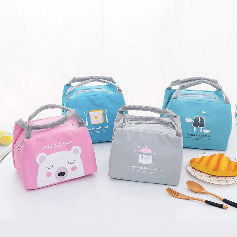 

Cartoon Animal Lunch Bag Protable Kids Children Baby Travel Food Insalation Bags Cute Bear Printed Waterproof Storage Box 5300ml