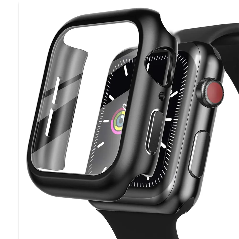 

cover For Apple Watch case 44mm 40mm bracelet Tempered Glass for iWatch 42mm 38mm 42 for apple watch series 6 5 4 3 44 42 38 mm