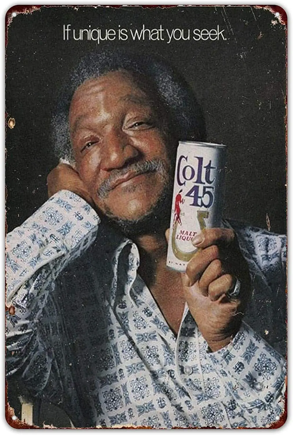 

Wall Decor Tin Signs Metal Sign 1974 COLT 45 Beer Redd Foxx Vintage Reproduction Cafe Plaques Poster Indoor Wine Cella