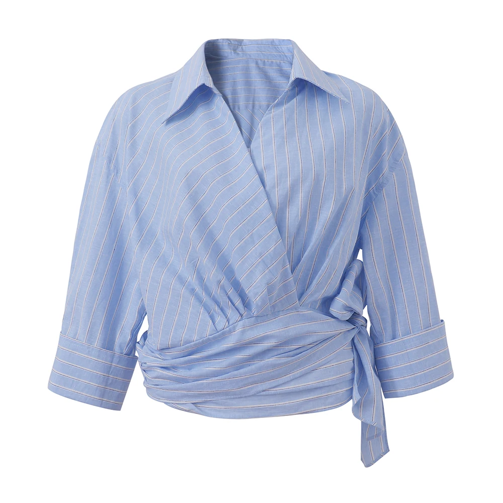 Рубашки из льняной смеси Charbrus женское дизайнерское одеяло с желудком короткий