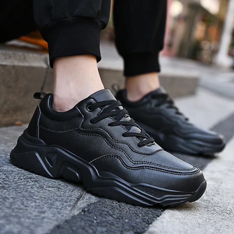 Xiaomi SALUDAS Men Luxury Leather Sneakers Outdoor Running Shoes Lightweight Tennis Sneakers Waterproof Plush Warm Casual Shoes