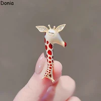 donia jewelry luxury brand color enamel fawn brooch animal clothing accessories ladies ladies brooch hat pin gift