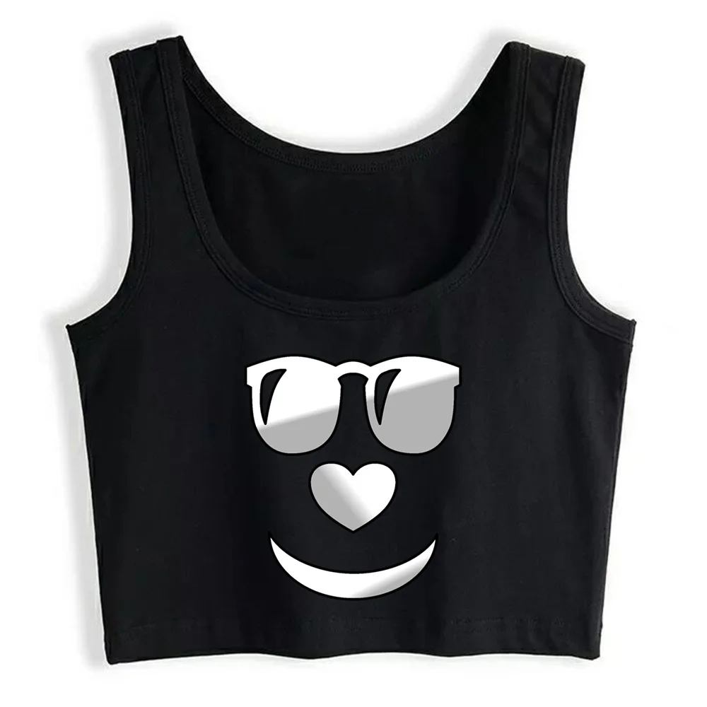 

New Crop Top Women Glasses Wearers Of Glasses Y2k Gothic Emo Harajuku Tank Top Female Clothes