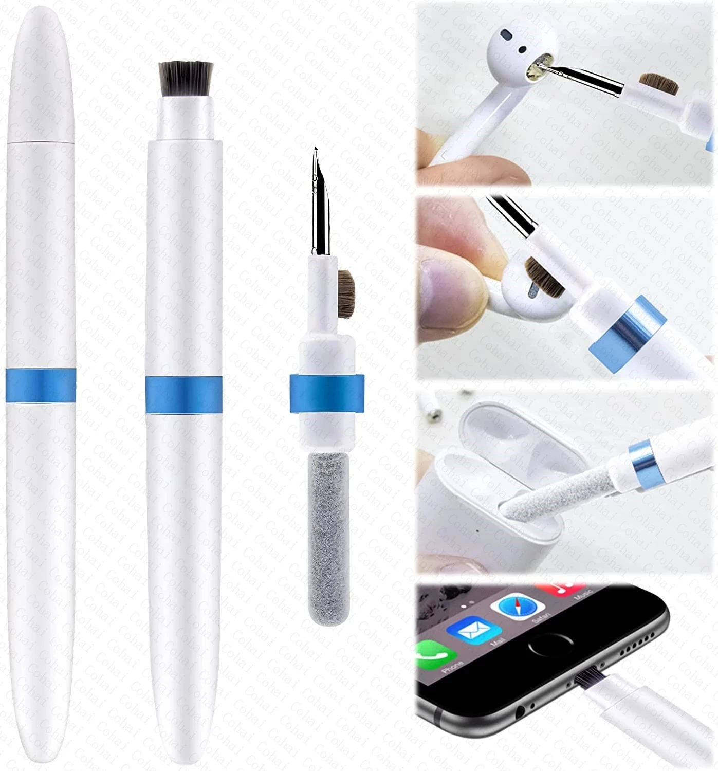 

Bluetooth Earbuds Cleaner Kit For Airpods Pro 1 2 Cleaning Pen Brush Bluetooth Earphones Case Cleaning Tools For Xiaomi Huawei