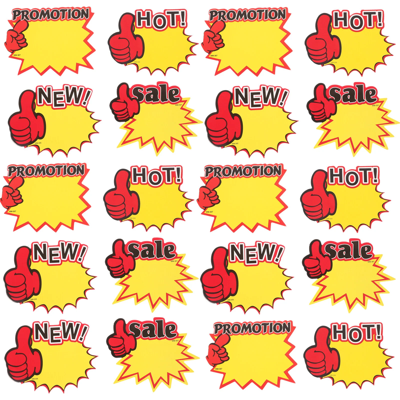 

200 Pcs Neon Stickers Sales Card Useful Price Signs Display Labels Fruit Paper Tags Sales- Cards