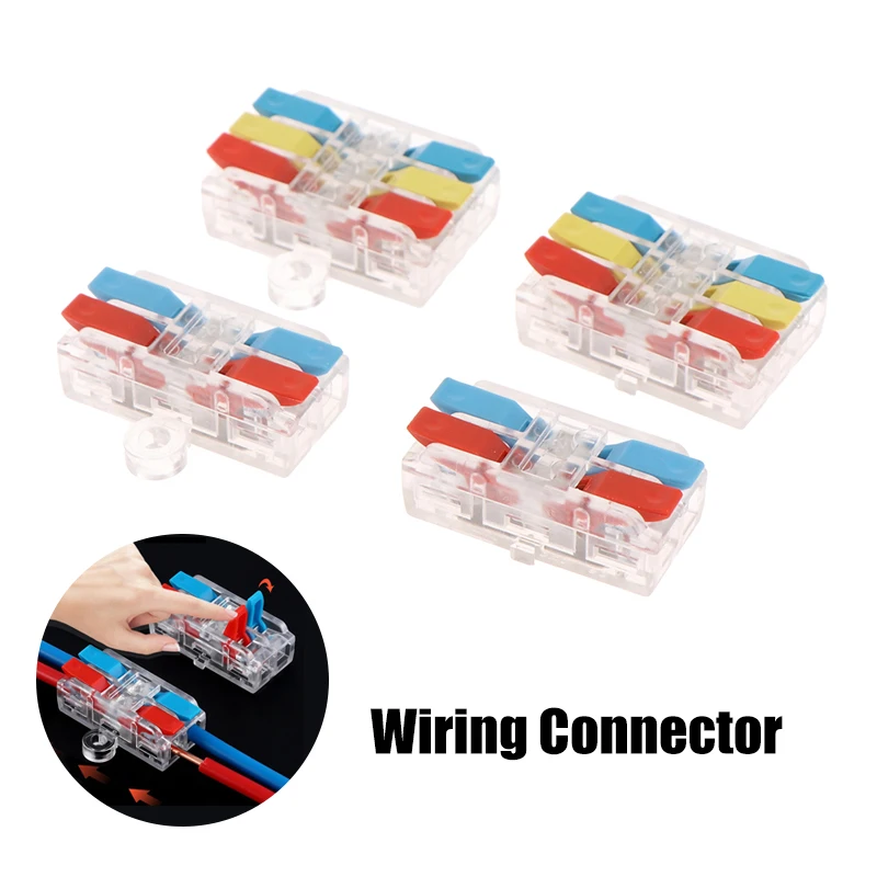 

High Quality Quick Splitter 2 In 2 Out 3 In 3 Out Wire Connector Universal Wiring Cable Connector Conductor Terminal Block