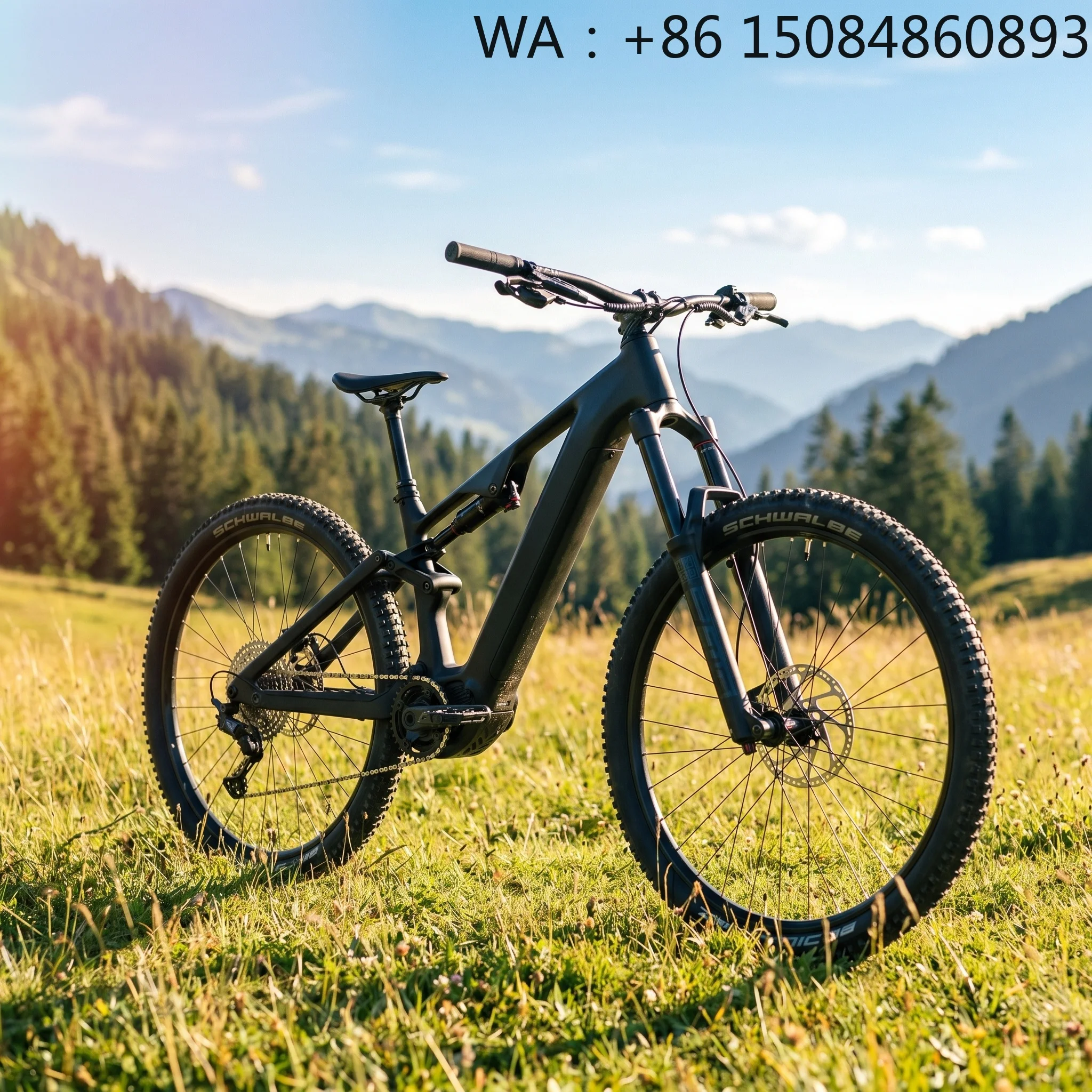 Фото 29-дюймовая рама для электровелосипеда (E-MTB), карбон, полноподвесная, профессиональная рама для сборки велосипеда с центральным двигателем №1