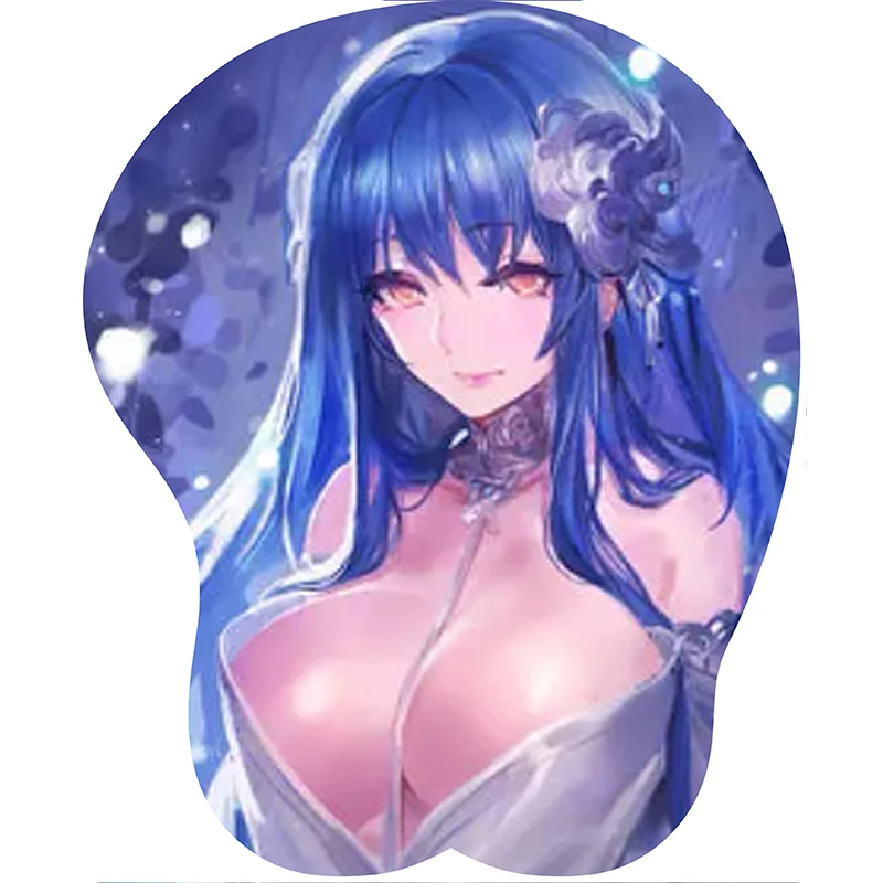 

3d anime menina gel macio gaming mouse pad mousepad pulso resto presentes homem brinquedo adulto