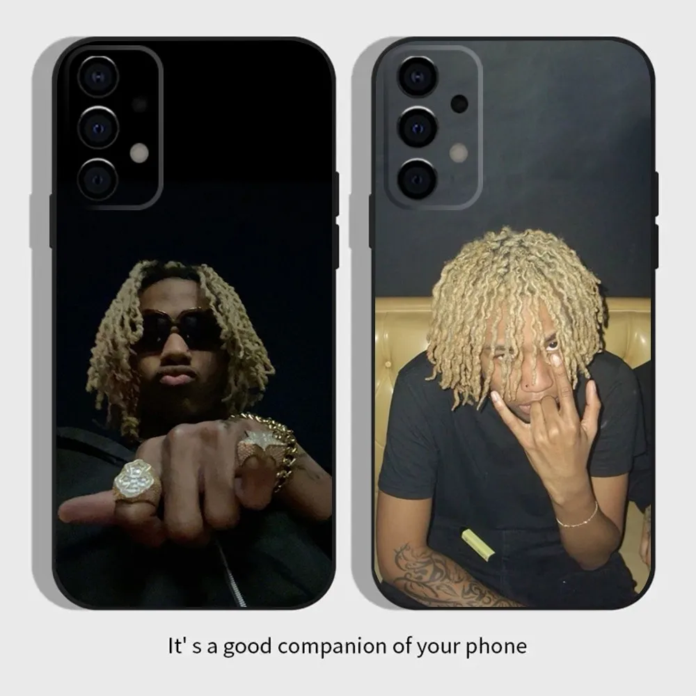 Чехол для телефона Rapper R-Rich Amiri Samsung Galaxy A13 A21s A22 A31 A32 A52 A53 A71 A80 A91 Мягкий черный чехол
