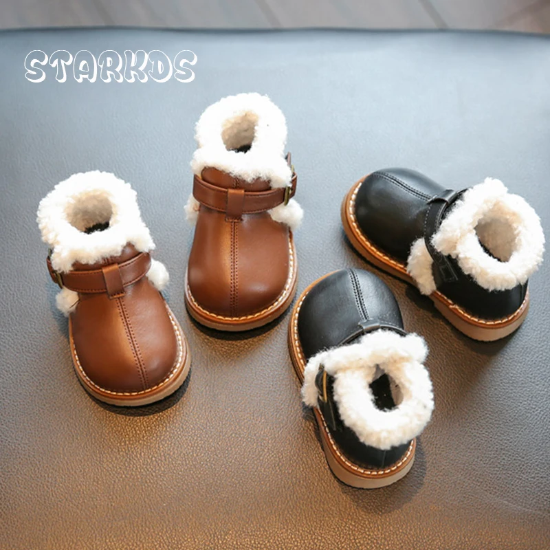Ultra Soft Toddler Infant Winter Boots New Born Cotton Shoe First Walkers Furry  Ankle Booties Baby Flat Leatherette Snow Botas