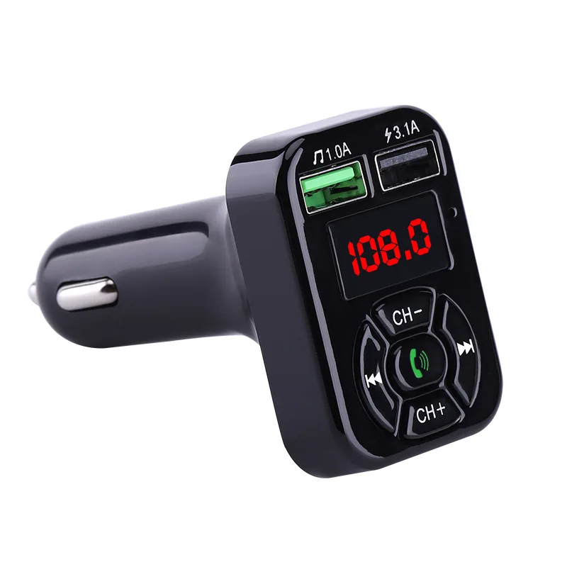 

Car Bluetooth-compatible 5.0 FM Transmitter Wireless Handsfree Audio Receiver Car MP3 Player 3.1A Dual USB Fast Charger Car Kit